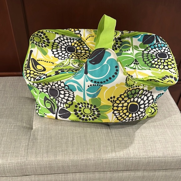 Vera Bradley Insulated Cooler Tote Bag in Lime's Up - Picture 3 of 9